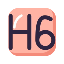 Heading 6 icon, Lineal style