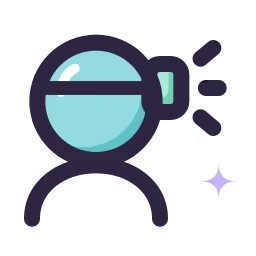 Headlamp icon, Lineal style