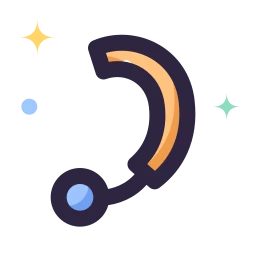 Hearing aid icon, Lineal style