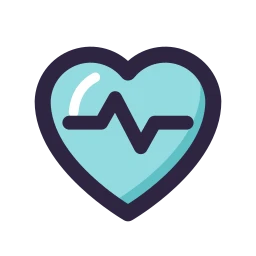 Heart pulse icon, Lineal style