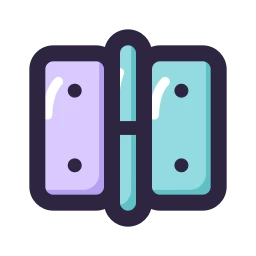 Hinge icon, Lineal style