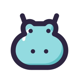 Hippo icon, Lineal style