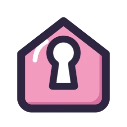 Home security icon, Lineal style