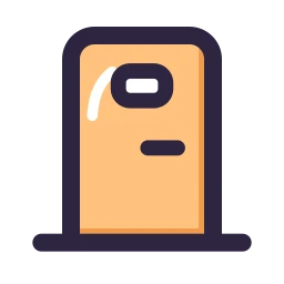 Hotel door icon, Lineal style