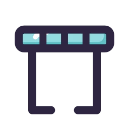 Hurdle icon, Lineal style