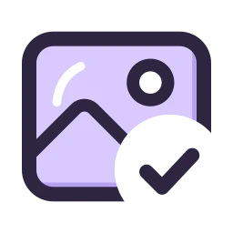 Image check icon, Lineal style