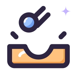 Impact crater icon, Lineal style