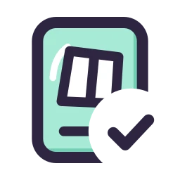 Land record check icon, Lineal style
