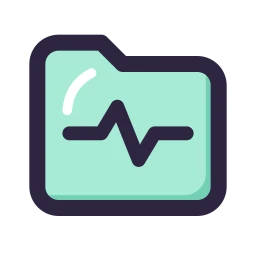 Medical folder icon, Lineal style