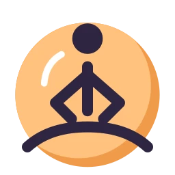 Meditation icon, Lineal style