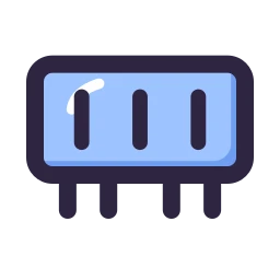 Memory ram icon, Lineal style