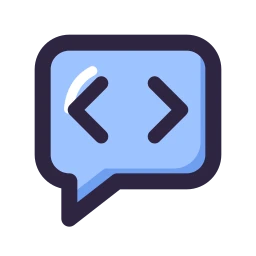 Message code icon, Lineal style