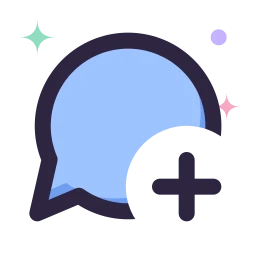 Message plus icon, Lineal style