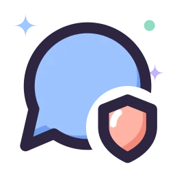 Message shield icon, Lineal style