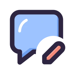 Message square edit icon, Lineal style