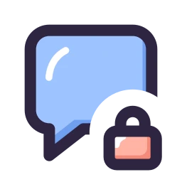 Message square lock icon, Lineal style