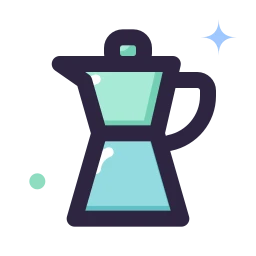 Moka pot icon, Lineal style