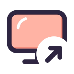 Monitor share icon, Lineal style