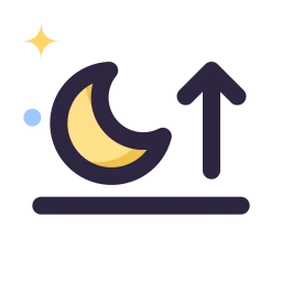 Moonrise icon, Lineal style