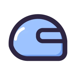 Motorcycle helmet icon, Lineal style