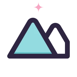 Mountains icon, Lineal style