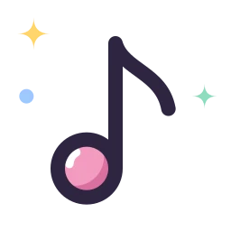 Music note icon, Lineal style