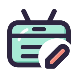 Name tag edit icon, Lineal style