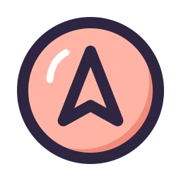 Navigation north icon, Lineal style