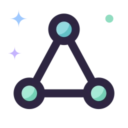 Network nodes icon, Lineal style