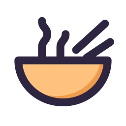 Noodles icon, Lineal style