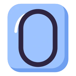 Number 0 icon, Lineal style
