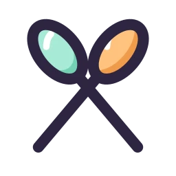 Oars crossed icon, Lineal style
