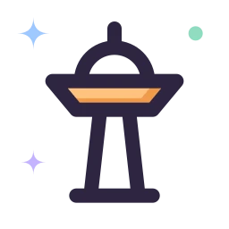 Observation tower icon, Lineal style
