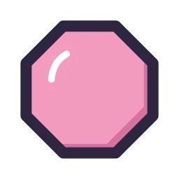 Octagon icon, Lineal style