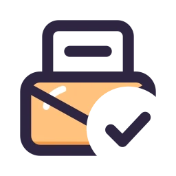 Offer letter check icon, Lineal style