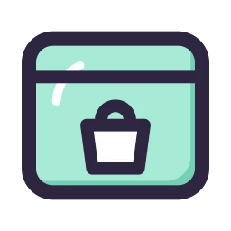 Online shop icon, Lineal style