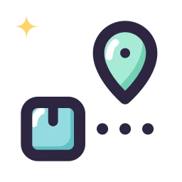 Order tracking icon, Lineal style