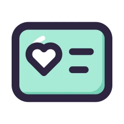 Organ donor card icon, Lineal style