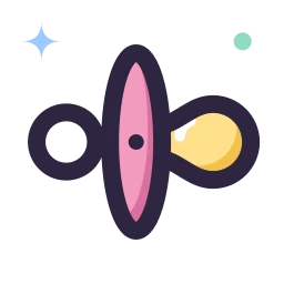 Pacifier icon, Lineal style