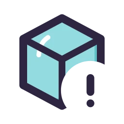 Package alert icon, Lineal style