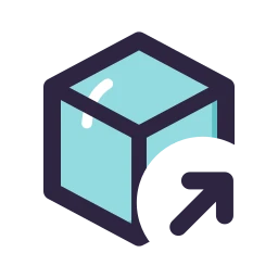 Package share icon, Lineal style
