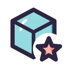 Package star icon, Lineal style