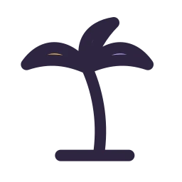 Palm tree icon, Lineal style