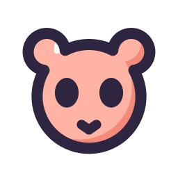 Panda icon, Lineal style