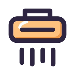 Paper shredder icon, Lineal style