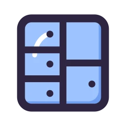 Parcel locker icon, Lineal style
