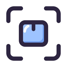 Parcel scan icon, Lineal style