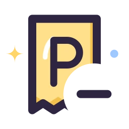 Parking ticket minus icon, Lineal style