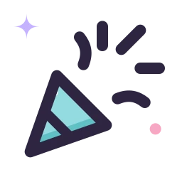 Party popper icon, Lineal style