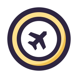 Passport stamp icon, Lineal style